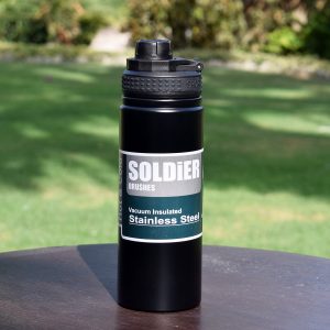 Soldier Brushes - Stainless Steel Bottle 550ml (Black)