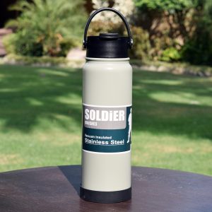 Soldier Brushes - Stainless Steel Bottle 900ml (White)
